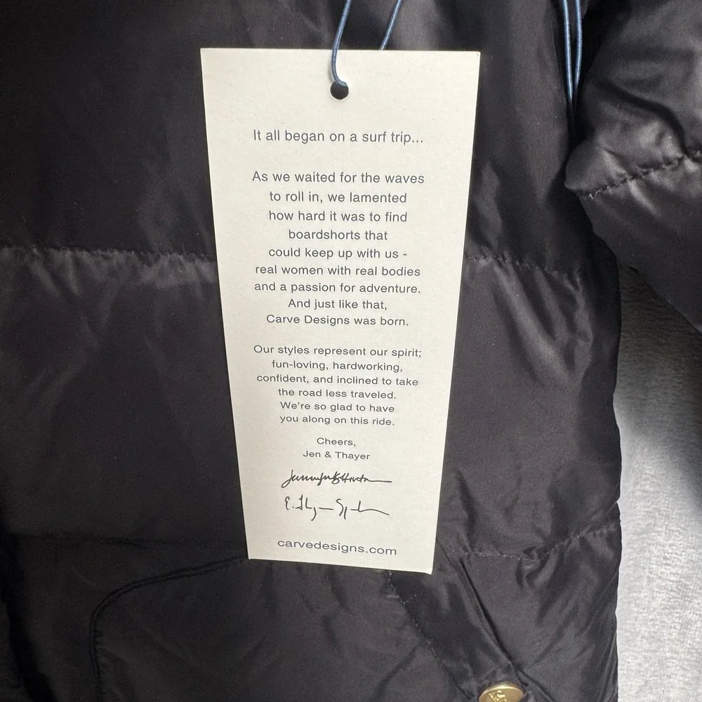 Carve Designs Minxy Jacket Womens Large Black Down Puffer Coat Quilted Winter - Picture 6 of 15